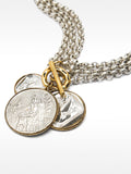 Collar De Cadena Ancho Con Medallas