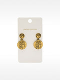 Pendientes Con Medallas Y Efecto Envejecido