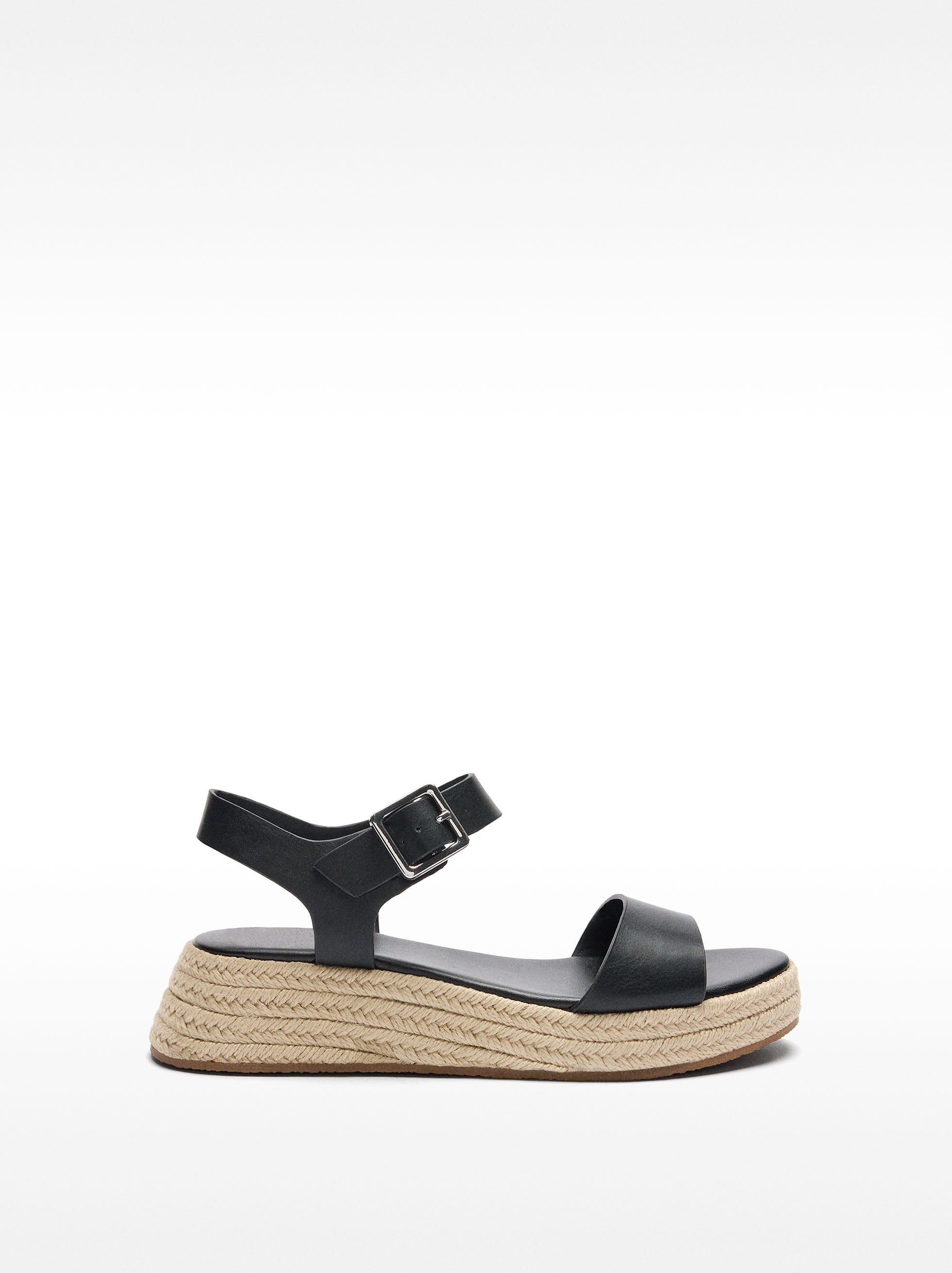 Sandalias De Plataforma Con Hebilla