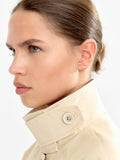 Trench De Algodón Cuello Alto