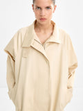 Trench De Algodón Cuello Alto