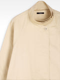 Trench De Algodón Cuello Alto