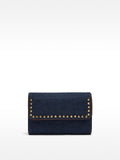 Cartera De Denim Con Tachuelas