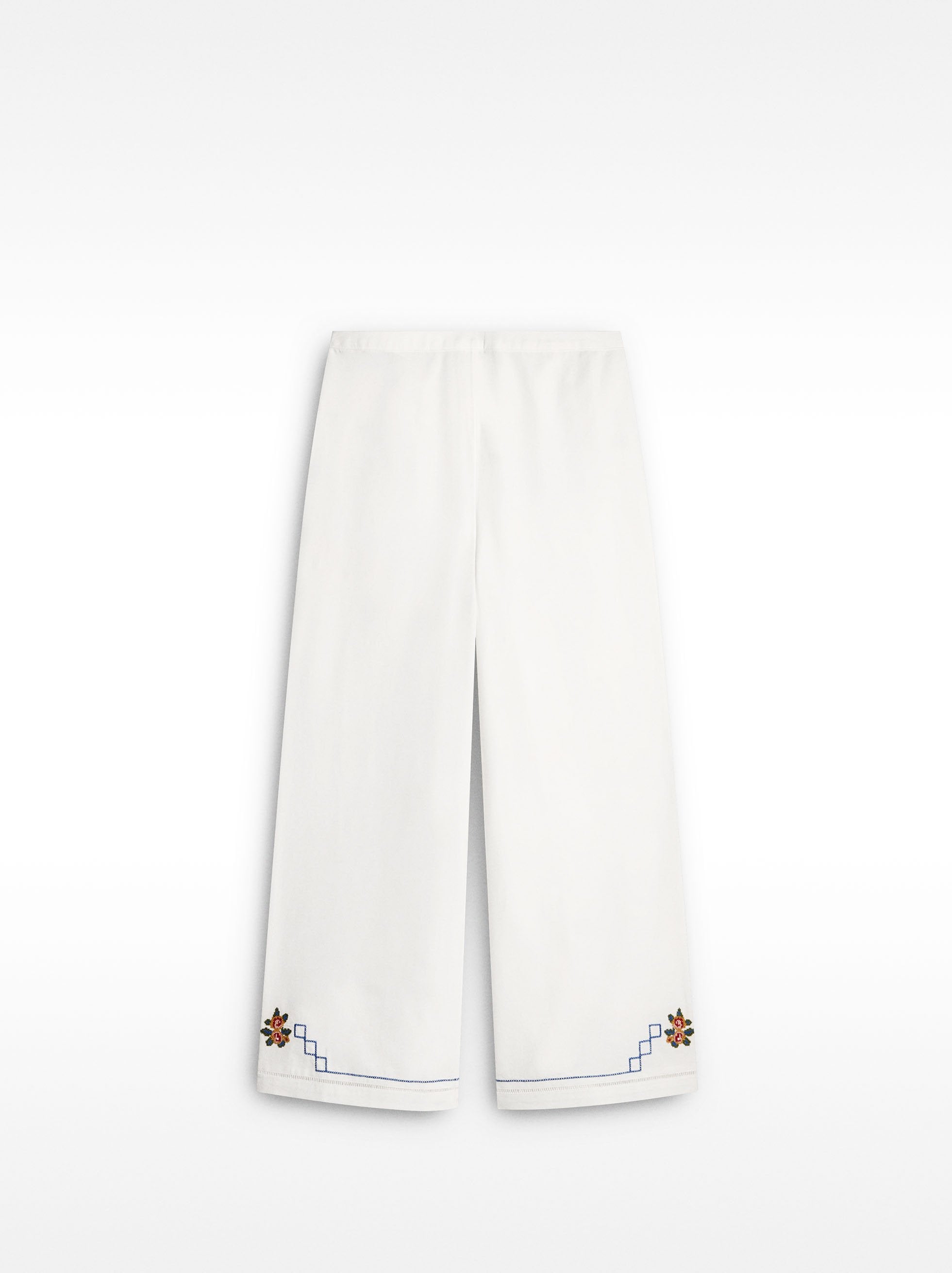 Pantalón Con Bordados