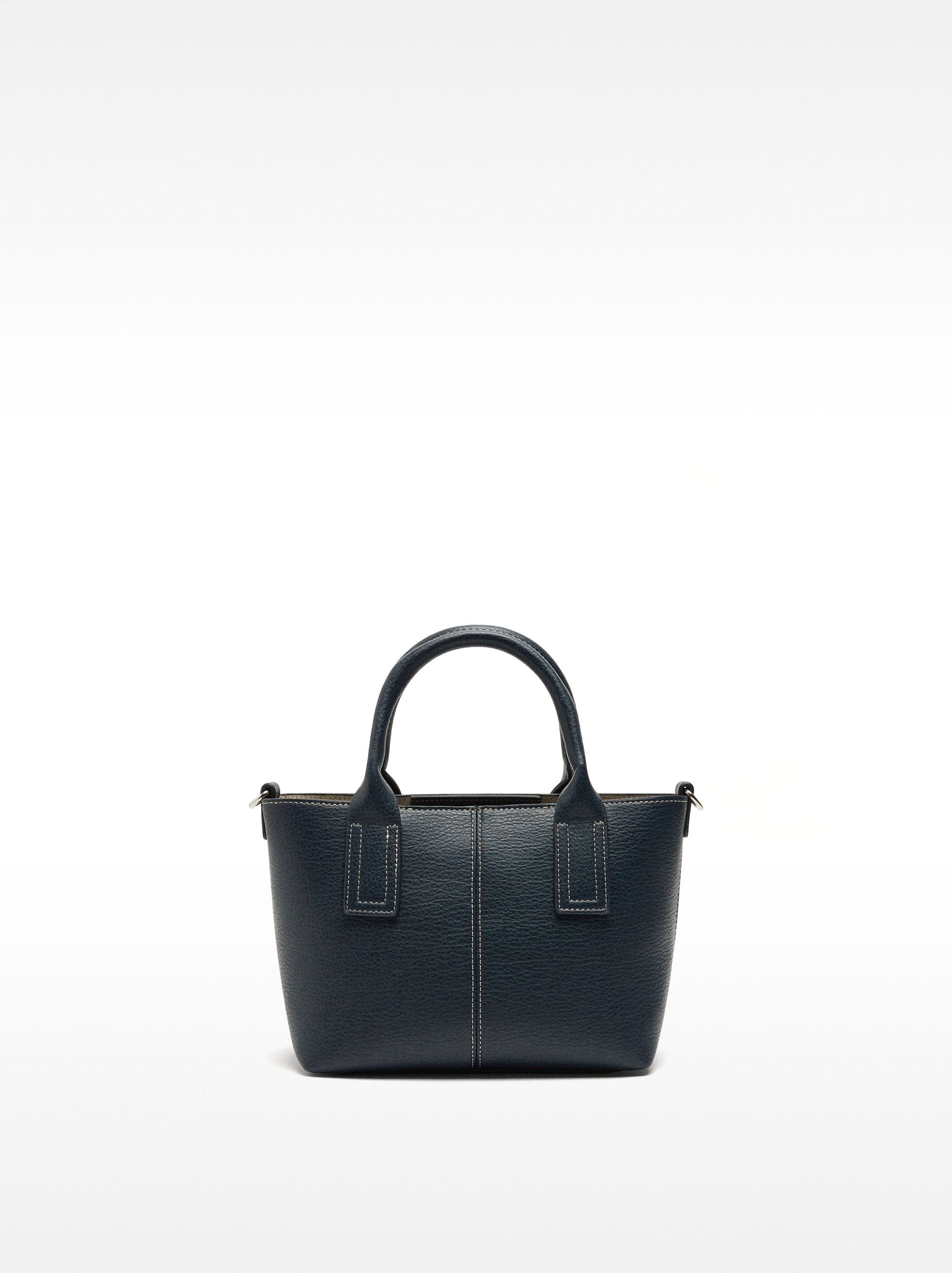 Bolso Tote Con Textura Y Bolsa Extraíble