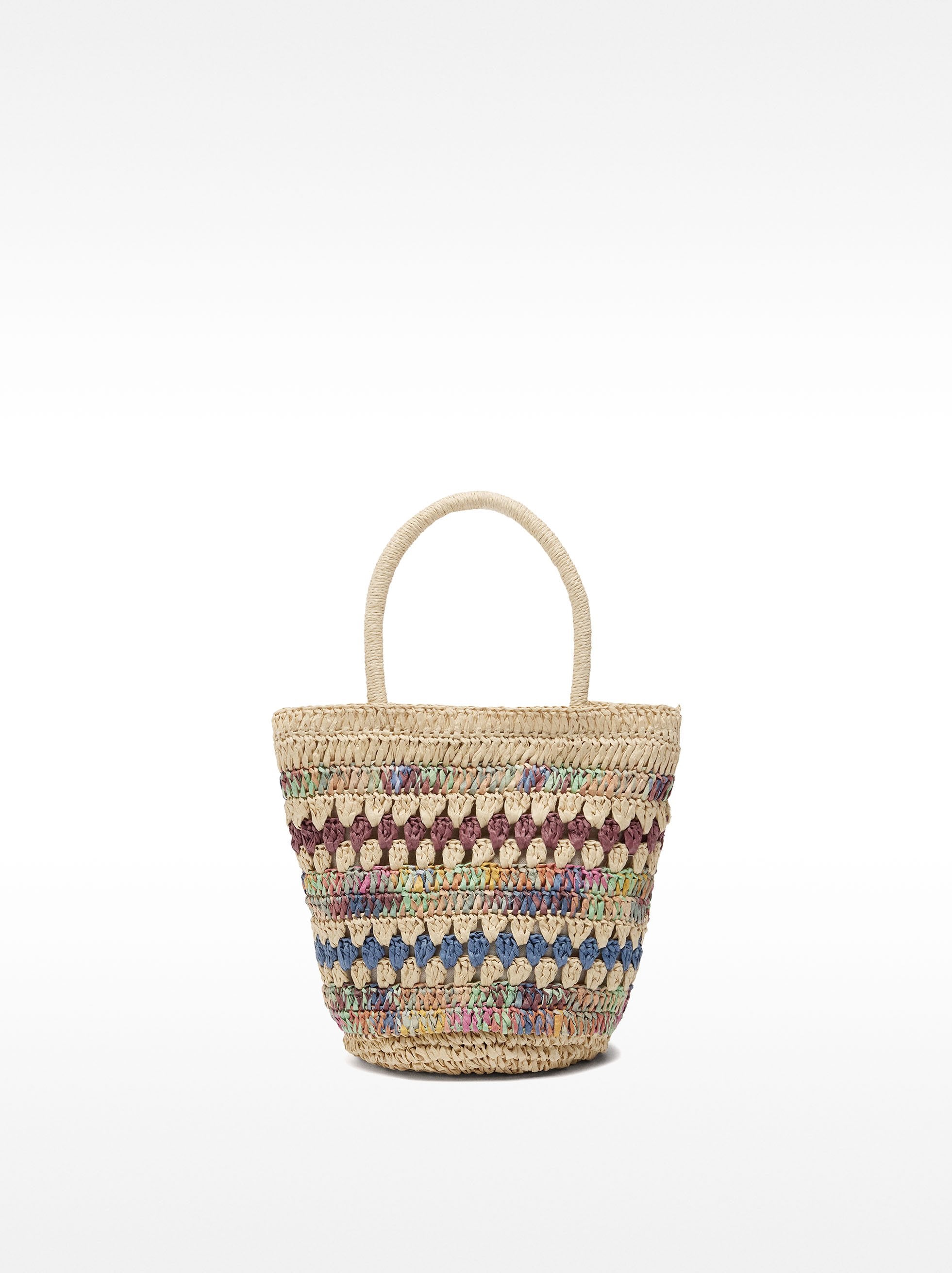 Bolso De Mano Con Bandolera Efecto Rafia