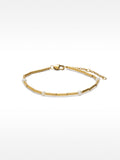 Pulsera Segmentada Con Perlas De Agua Dulce - Acero Inoxidable