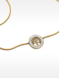 Pulsera De Cadena Serpiente Con Árbol De La Vida - Acero Inoxidable