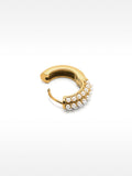 Aros Con Perlas - Acero Inoxidable