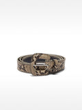 Cinturón Estampado Animal Con Esferas