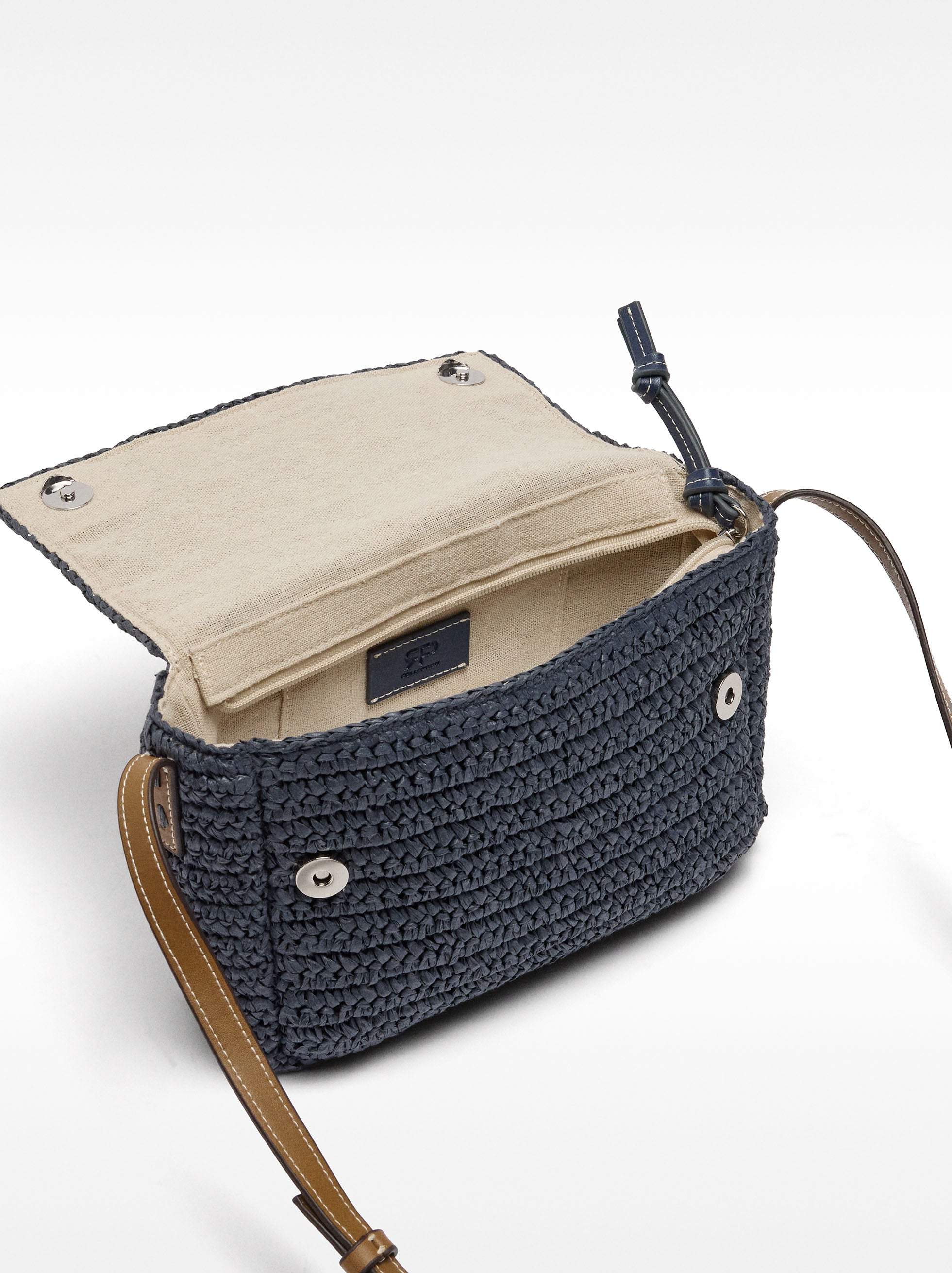 Bolso De Bandolera Efecto Rafia