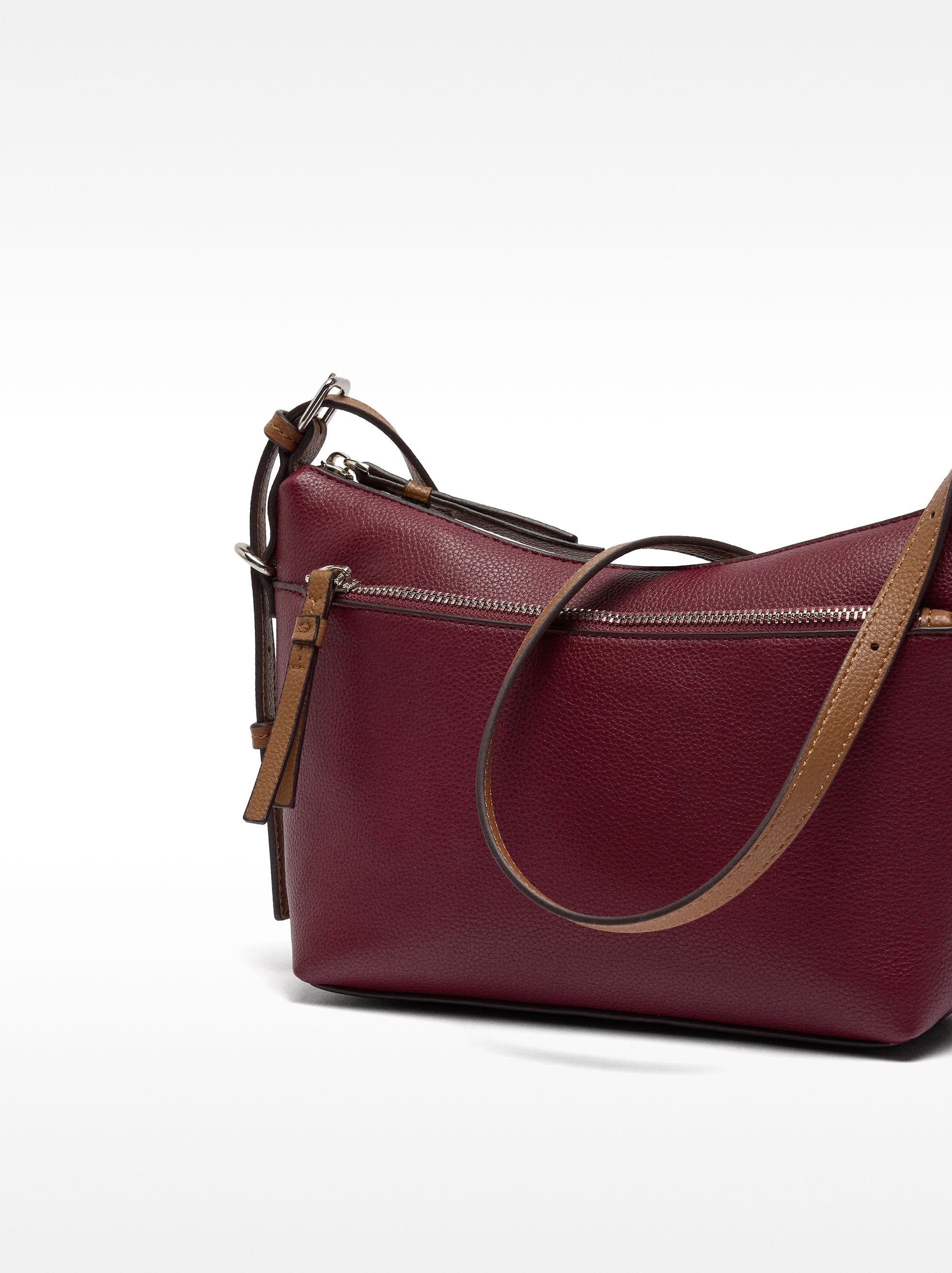 Bolso Bandolera Con Bolsillo Exterior