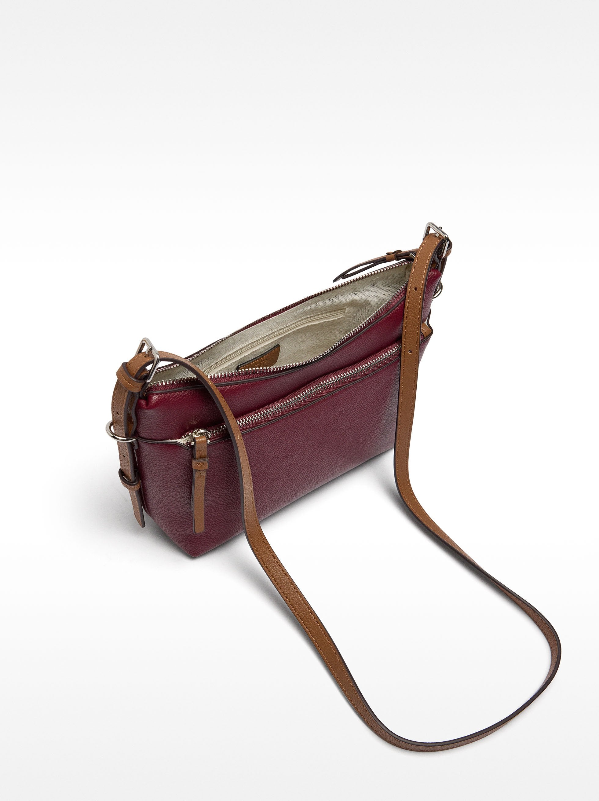 Bolso Bandolera Con Bolsillo Exterior