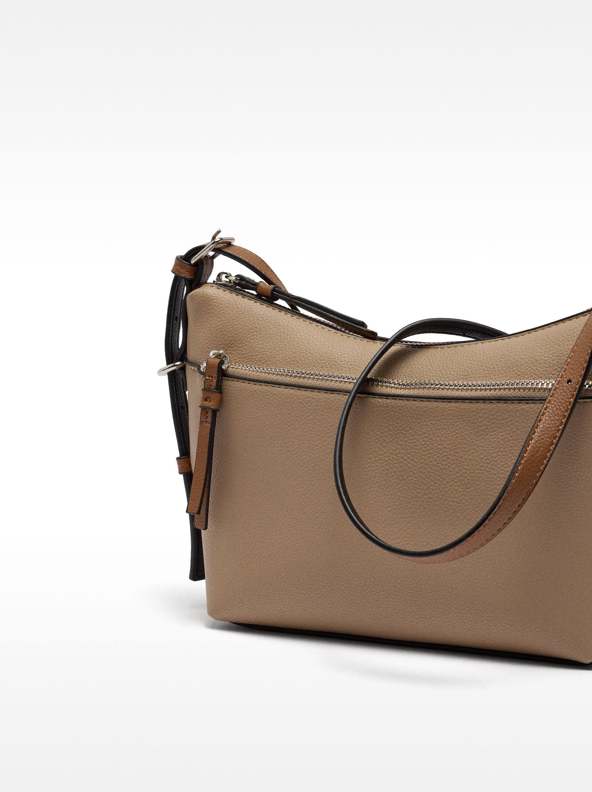 Bolso Bandolera Con Bolsillo Exterior