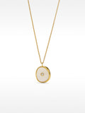 Collar De Perla De Agua Dulce Y Circonita - Plata De Ley 925