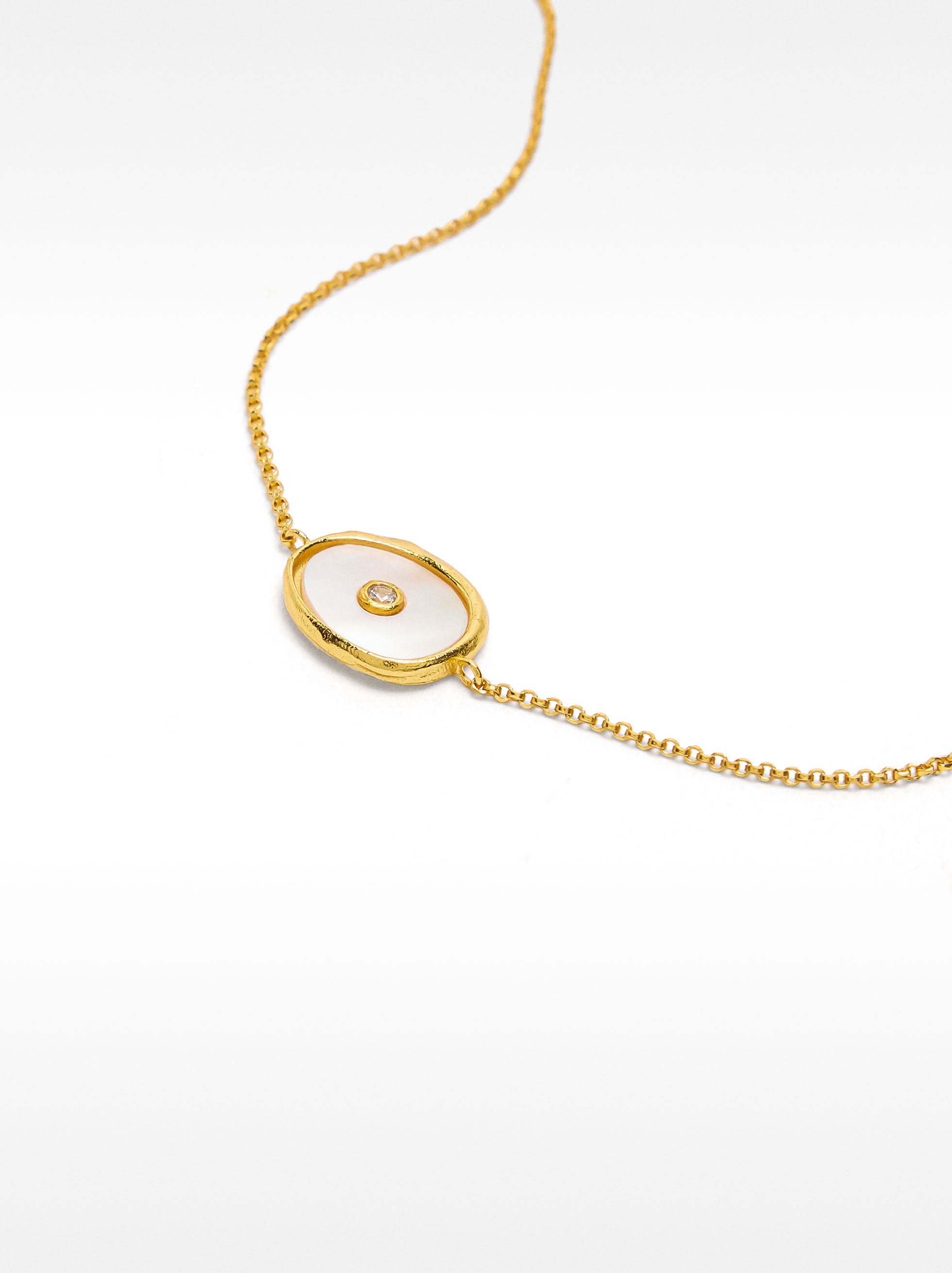 Pulsera De Perla De Agua Dulce Con Circonita - Plata De Ley 925