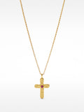 Collar Con Cruz Y Circonitas De Plata De Ley 925