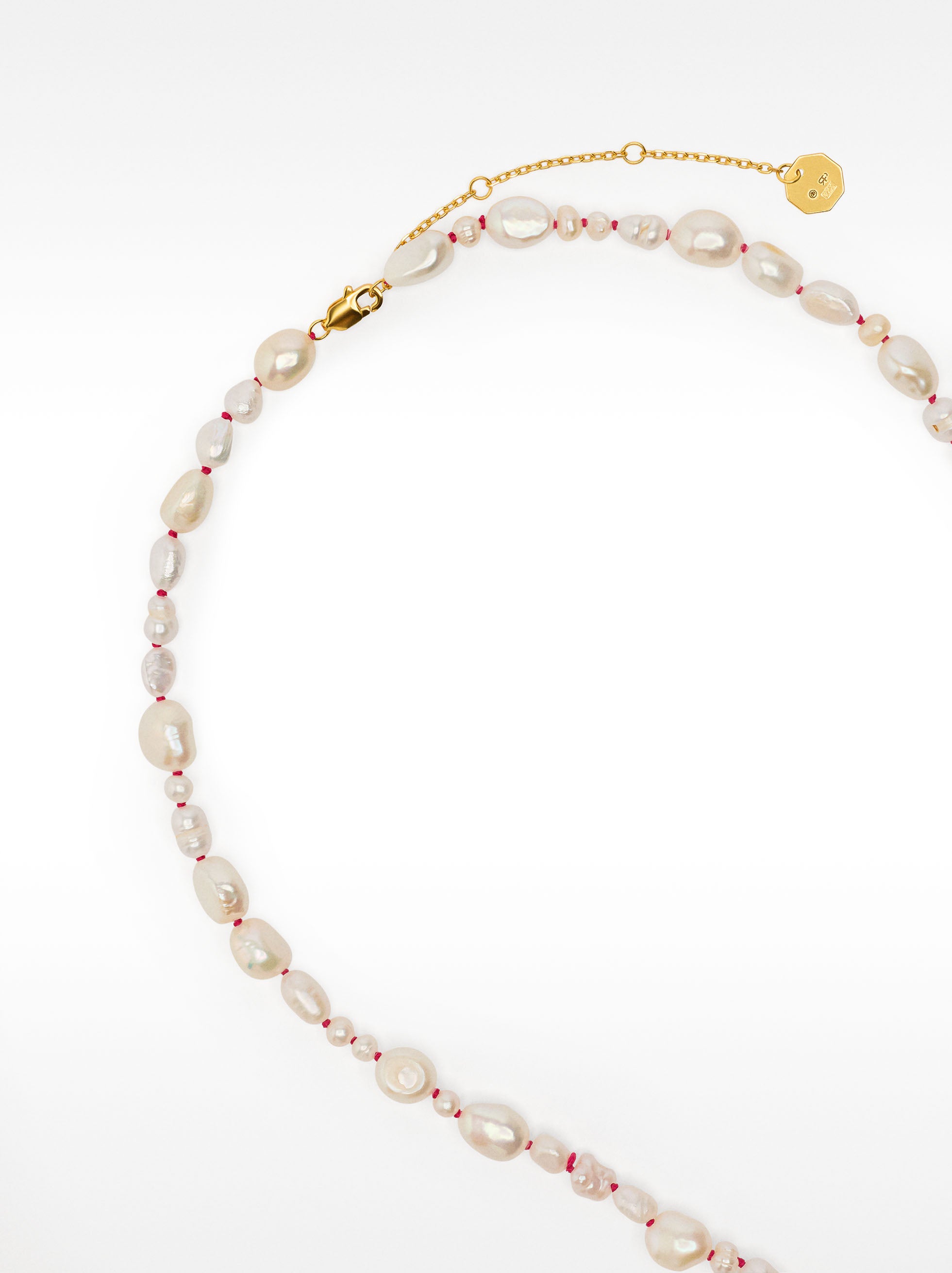 Collar Con Perlas De Agua Dulce - Plata De Ley 925