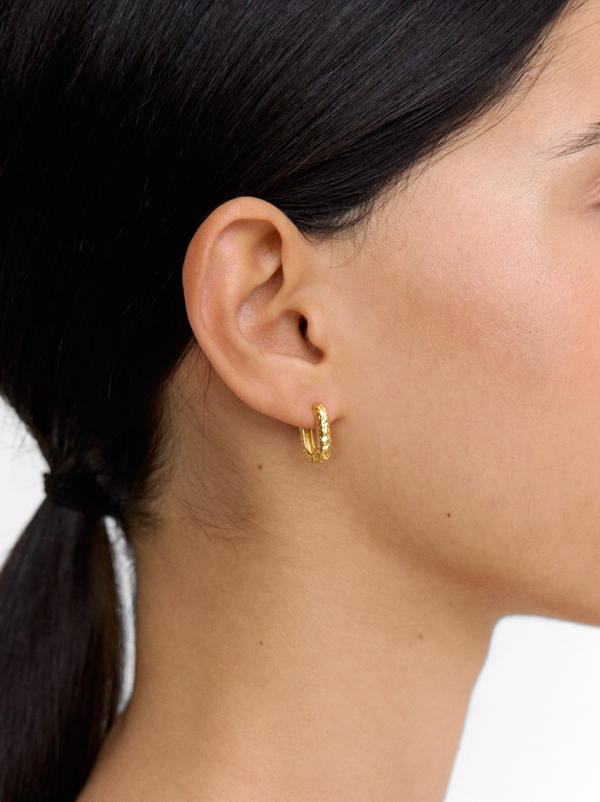 Aros Con Textura - Plata De Ley 925