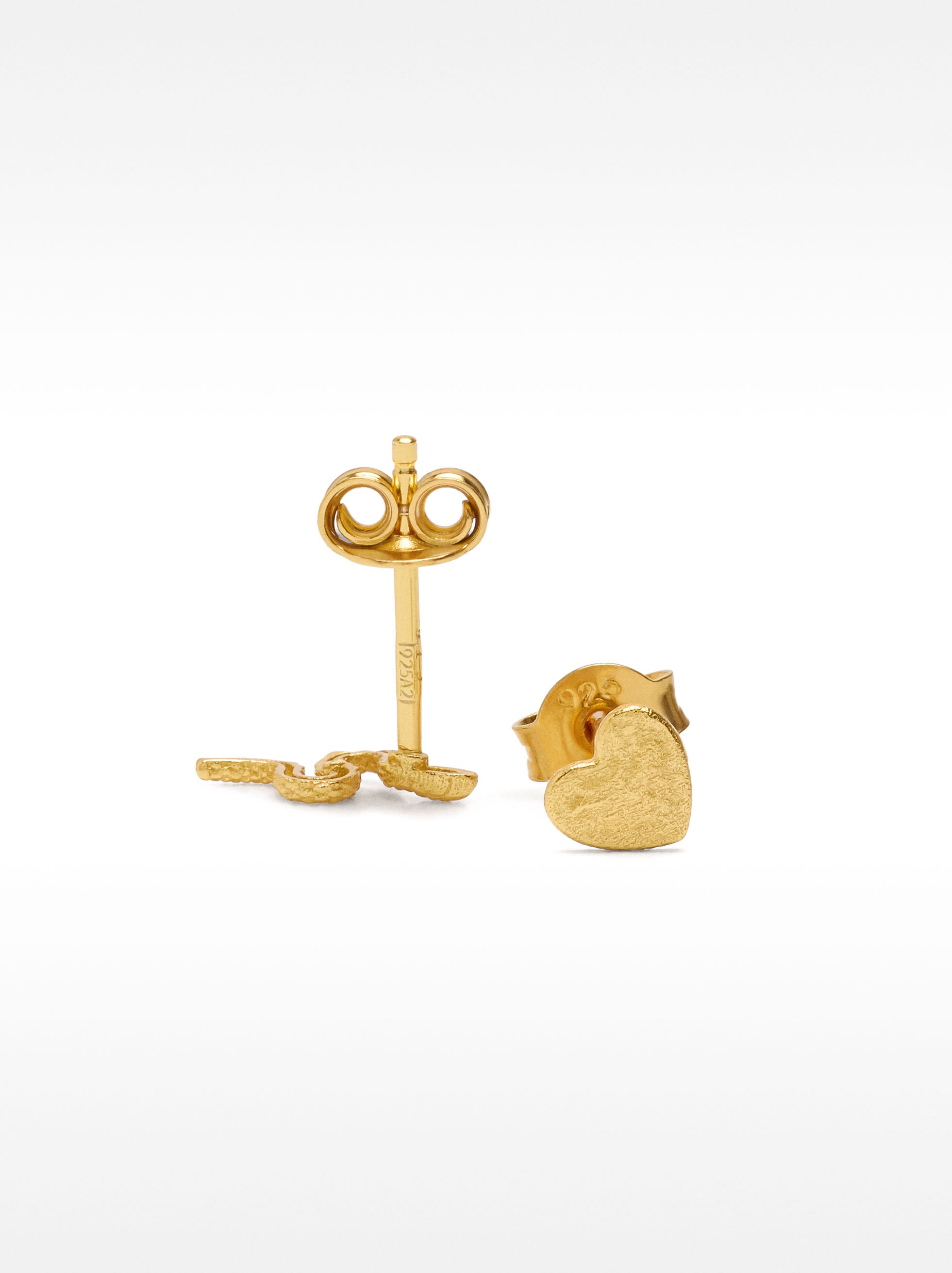 Set De Pendientes Dorados - Plata De Ley 925