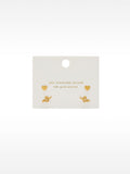 Set De Pendientes Dorados - Plata De Ley 925