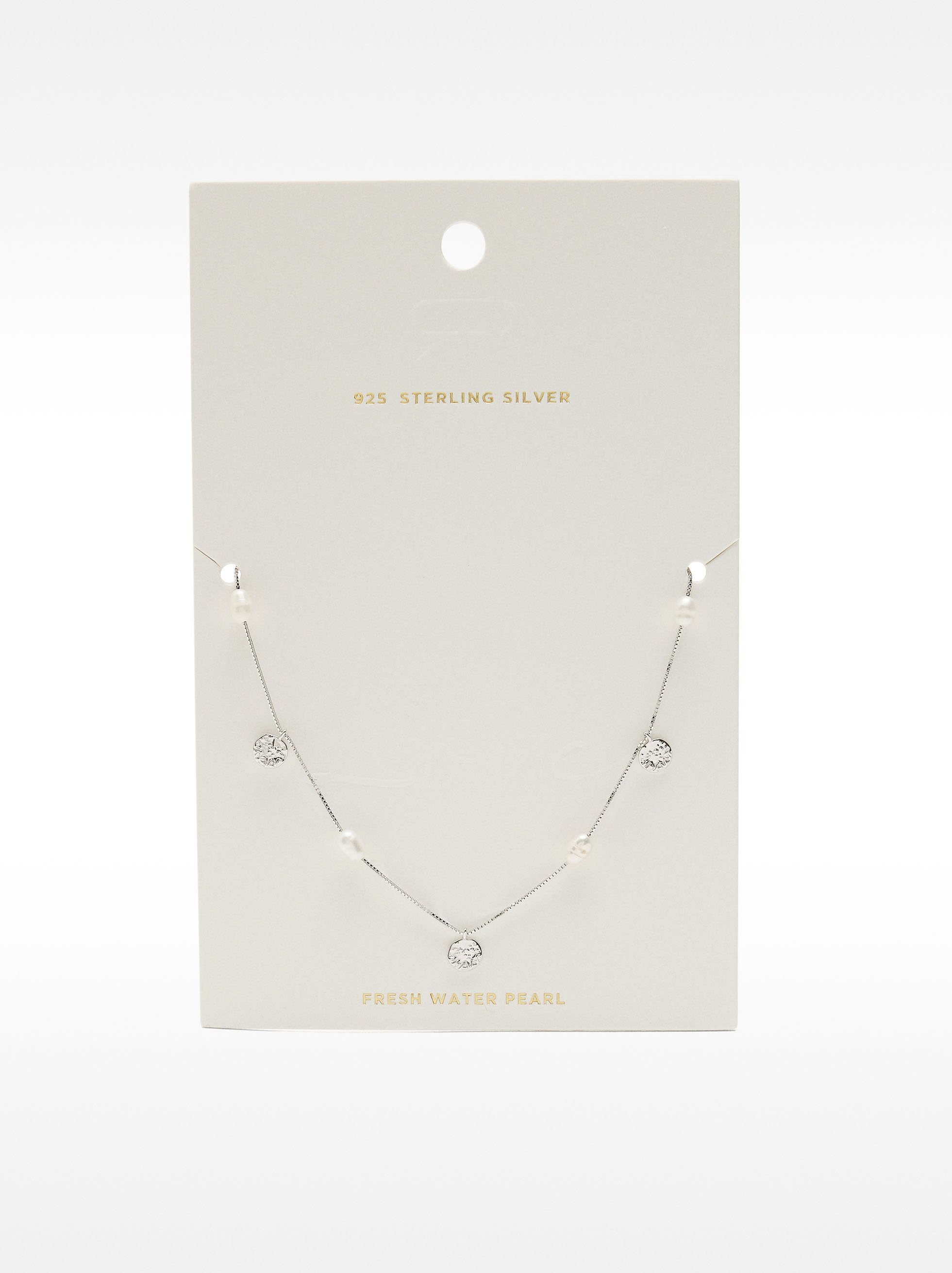Collar Con Perlas De Agua Dulce - Plata De Ley 925