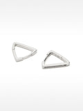 Pendientes Triángulos Con Circonitas - Plata De Ley 925