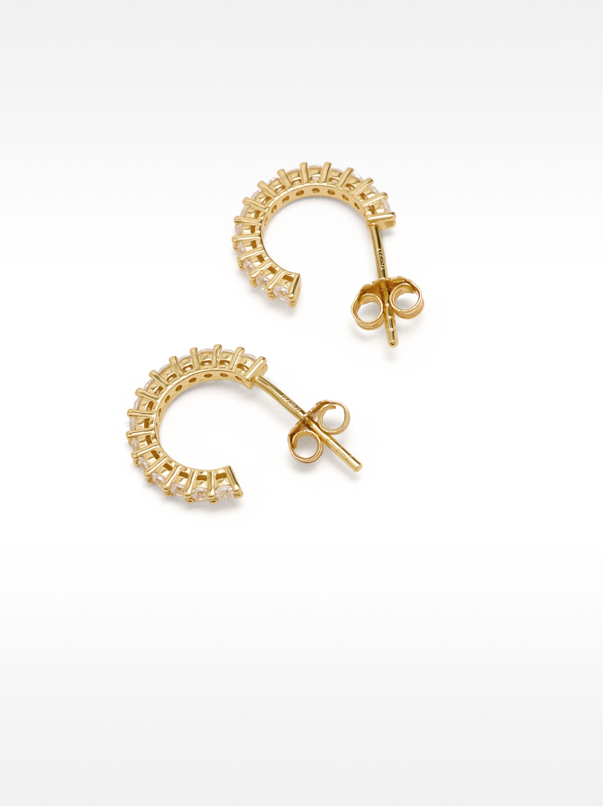 Aros Con Circonitas - Plata De Ley 925