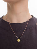Collar De Trébol Esmaltado - Plata De Ley 925
