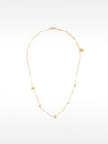 Collar Con Lunas Y Cristales - Plata De Ley 925