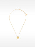 Collar De Eslabones Con Medalla Y Perla De Agua Dulce - Plata De Ley 925