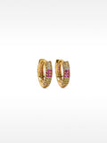 Aros Con Cristales - Plata De Ley 925