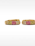 Aros Con Cristales - Plata De Ley 925