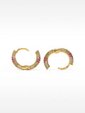 Aros Con Cristales - Plata De Ley 925