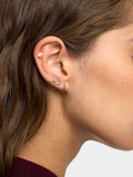 Set De Pendientes Con Cristales - Plata De Ley 925
