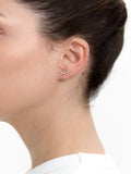 Pendientes Zigzag Con Cristales - Plata De Ley 925
