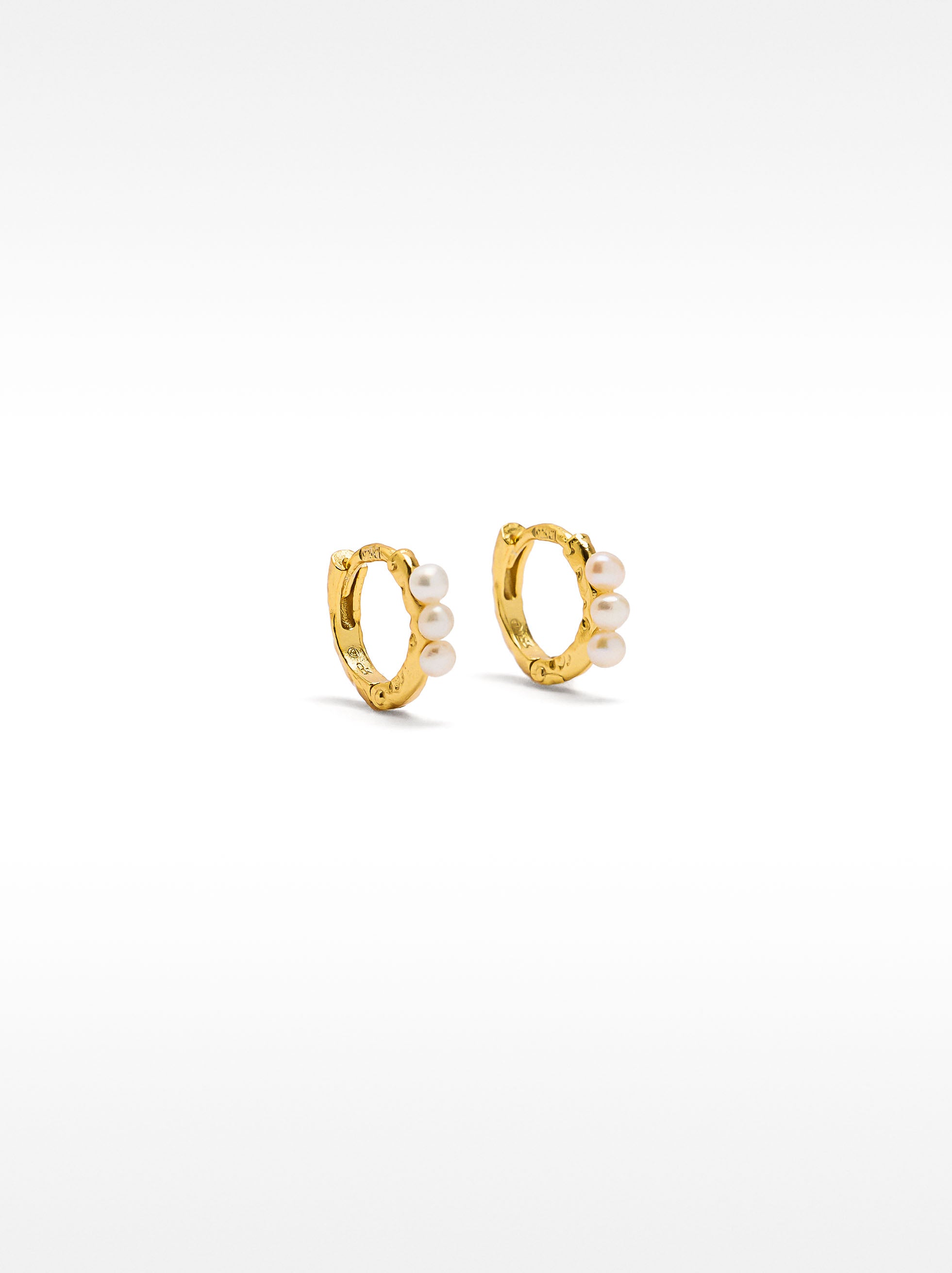 Aros Con Perlas De Agua Dulce - Plata De Ley 925