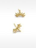 Pendientes Corona Con Circonitas - Plata De Ley 925