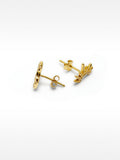 Pendientes Corona Con Circonitas - Plata De Ley 925