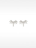Pendientes Corona Con Circonitas - Plata De Ley 925
