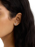 Pendientes Corona Con Circonitas - Plata De Ley 925