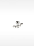 Piercing De Oreja Con Forma De Hojas – Acero Inoxidable