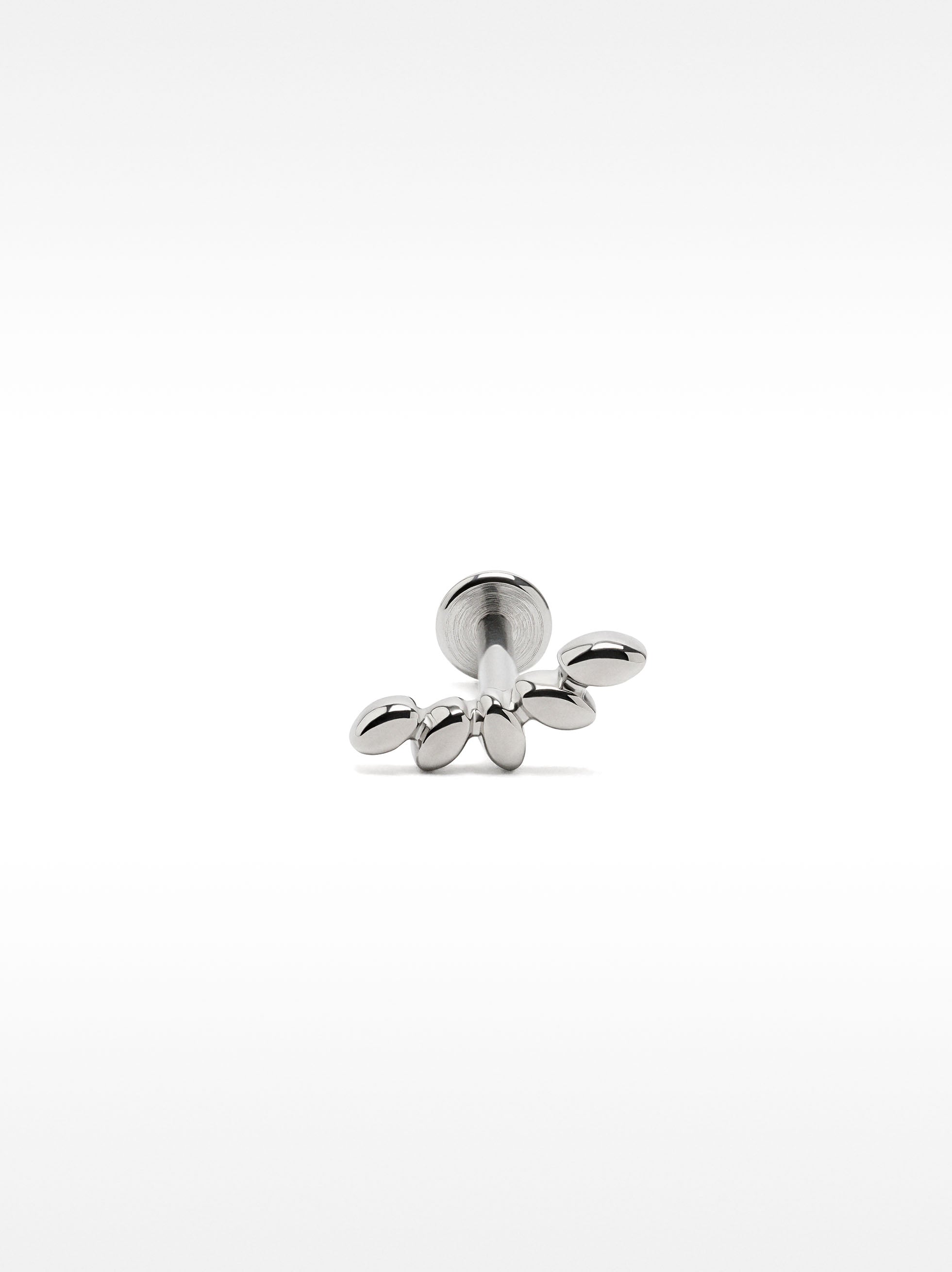 Piercing De Oreja Con Forma De Hojas – Acero Inoxidable