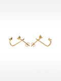 Pendientes Ear Jacket Con Circonitas - Plata De Ley 925