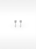 Pendientes Ear Jacket Con Circonitas - Plata De Ley 925