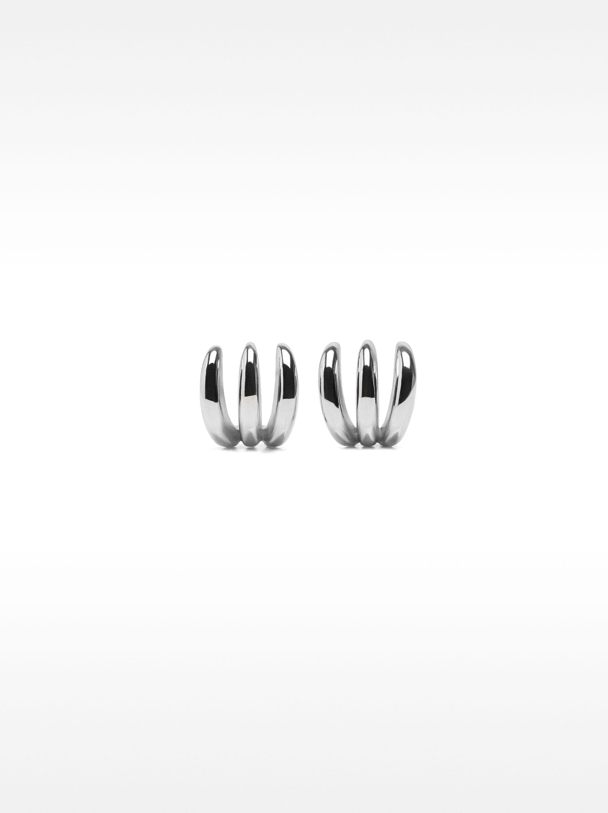 Pendientes Efecto Triple - Plata De Ley 925
