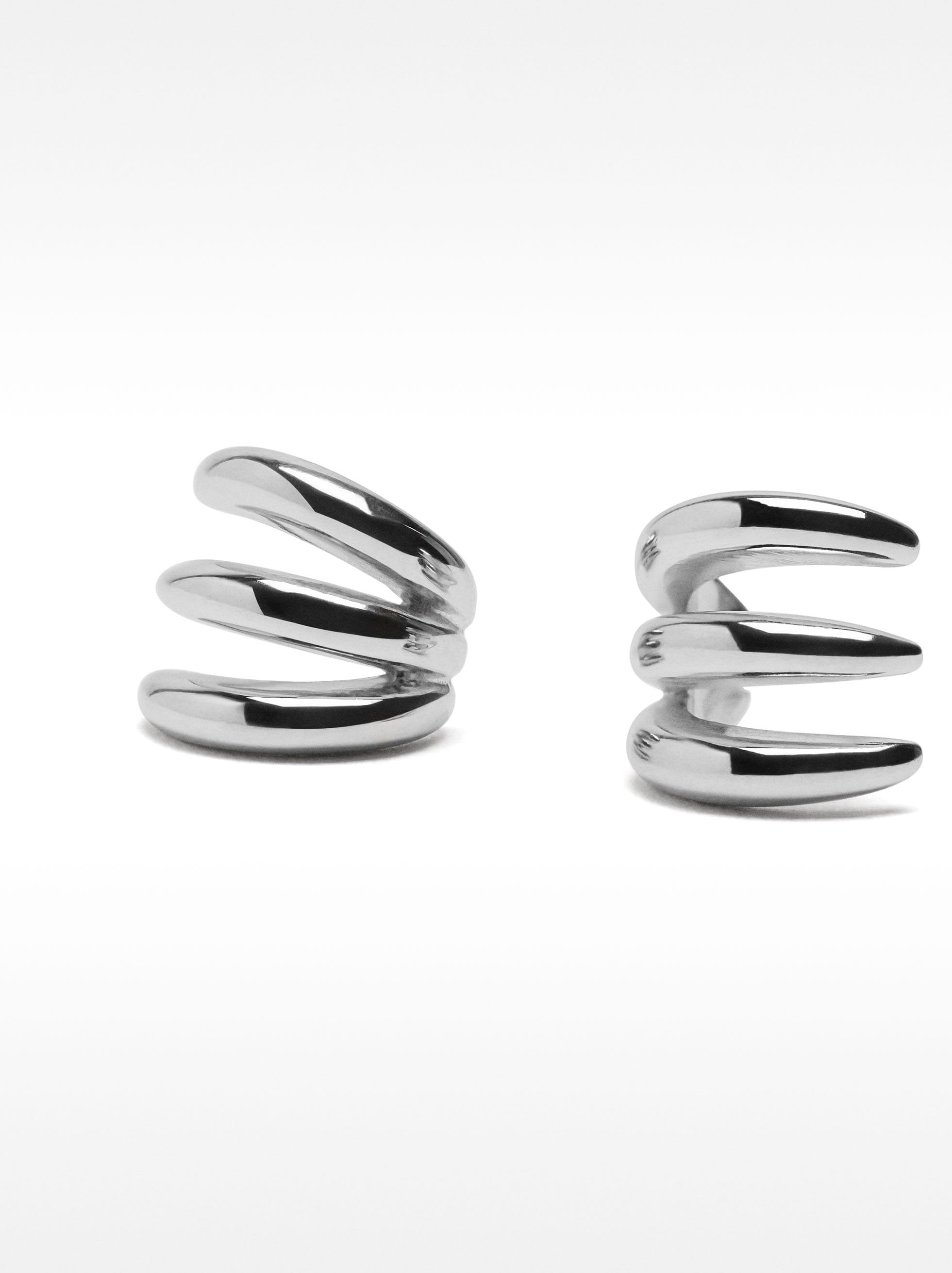 Pendientes Efecto Triple - Plata De Ley 925
