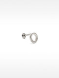 Piercing De Oreja Tipo Aro Con Circonitas – Acero Inoxidable