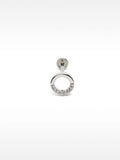 Piercing De Oreja Tipo Aro Con Circonitas – Acero Inoxidable