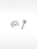 Piercing De Oreja Tipo Aro Con Circonitas – Acero Inoxidable